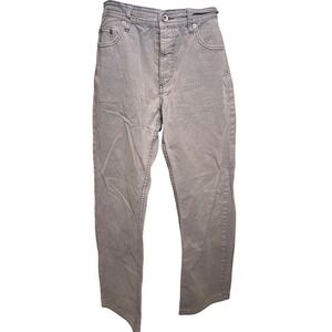 John Varvatos Mens Gray Button Fly Cotton Jeans Size 32